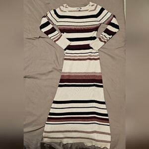 Fashion Nova Women's Striped Sweater Dress